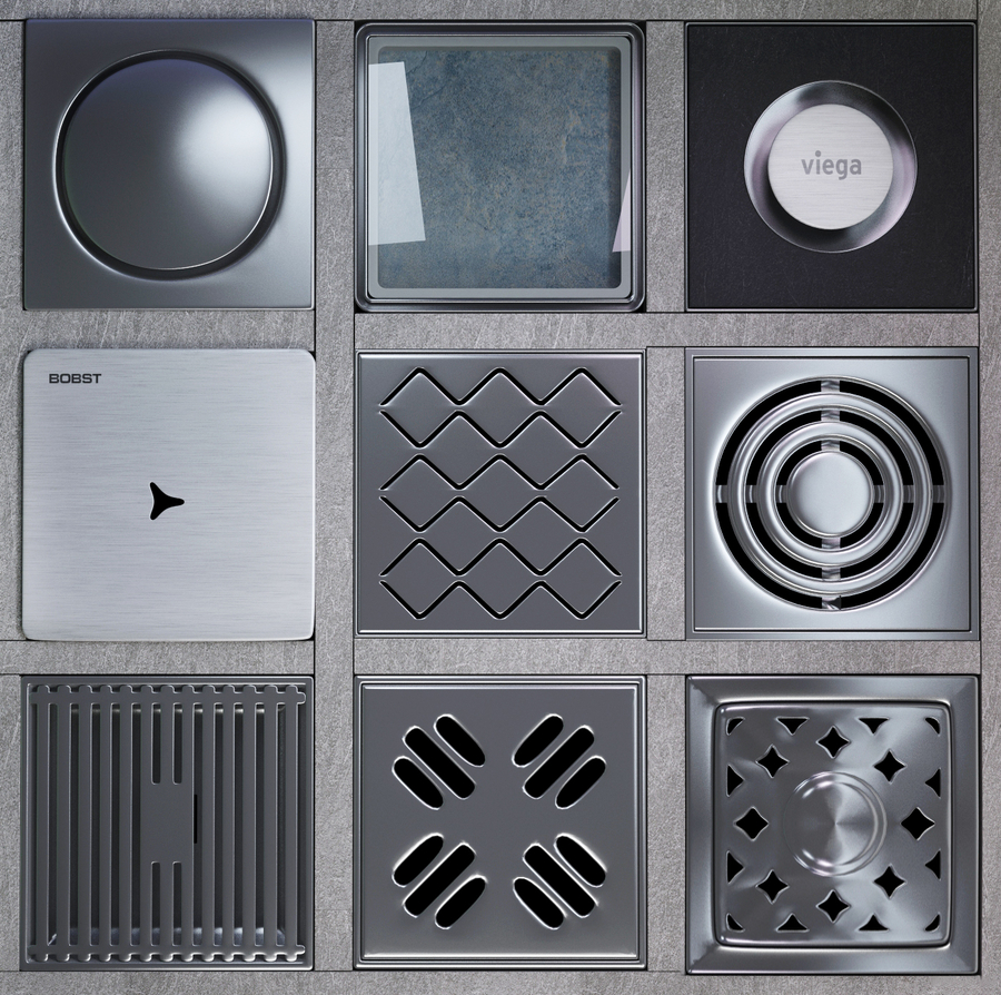 Grilles for shower drainage ..